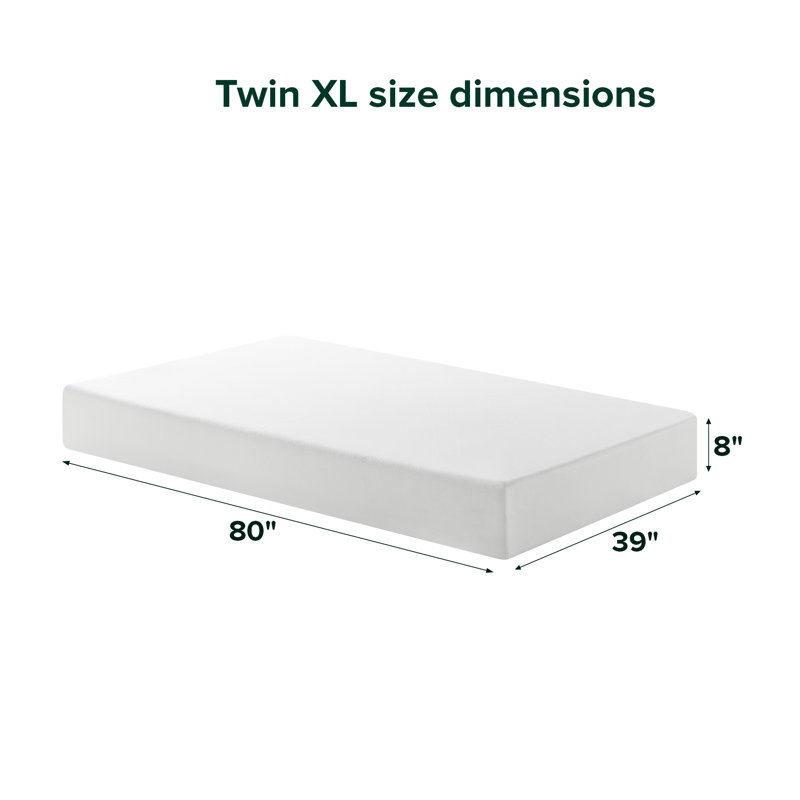 Sleep by Wayfair™ 8" Medium Memory Foam Mattress, Extra-long Twin