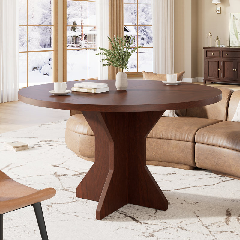 Extendable Solid Wood Base Dining Table
