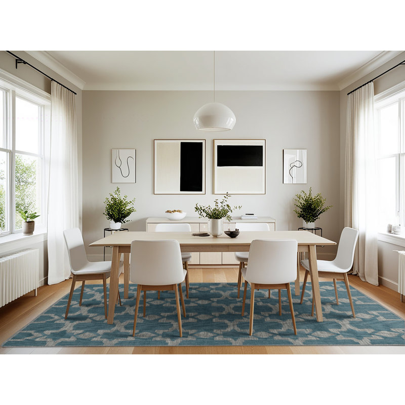 Machine Washable Trellis Gray Area Rug, Rectangle 7' x 10'