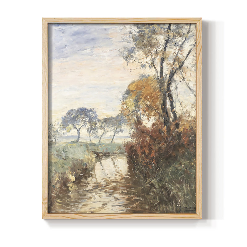 «Vintage Landscape CX», reproduction encadrée - bois massif, H 21 po x l 17 po