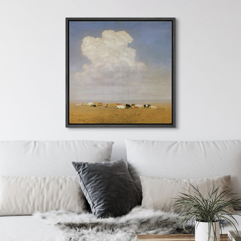 «Cloudy», reproduction sur toile, Noir, H 24 po x l 24 po