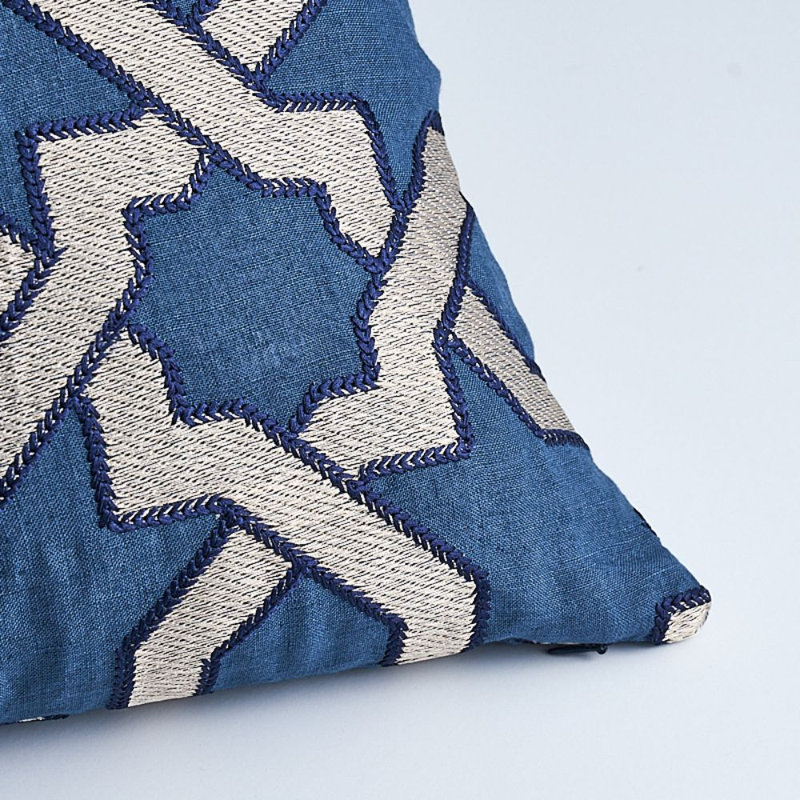 Coussin Cordoba, Indigo, 22 po x 22 po