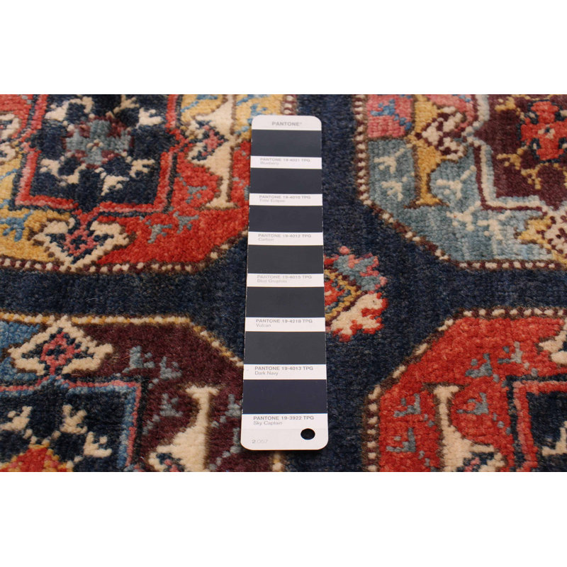 Tapis bleu marine en laine New Age 3 pi 10 po x 5 pi 10 po Yuritza