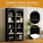 Free Standing 5 Tier Bookshelves,Bookcases Set Of 2,Farmhouse Two-Tone Storage Cabinet With Adjustable Shelves,Modern 72"H Kitchen Pantry Cabinet For Living Room,Home Office-1072919279