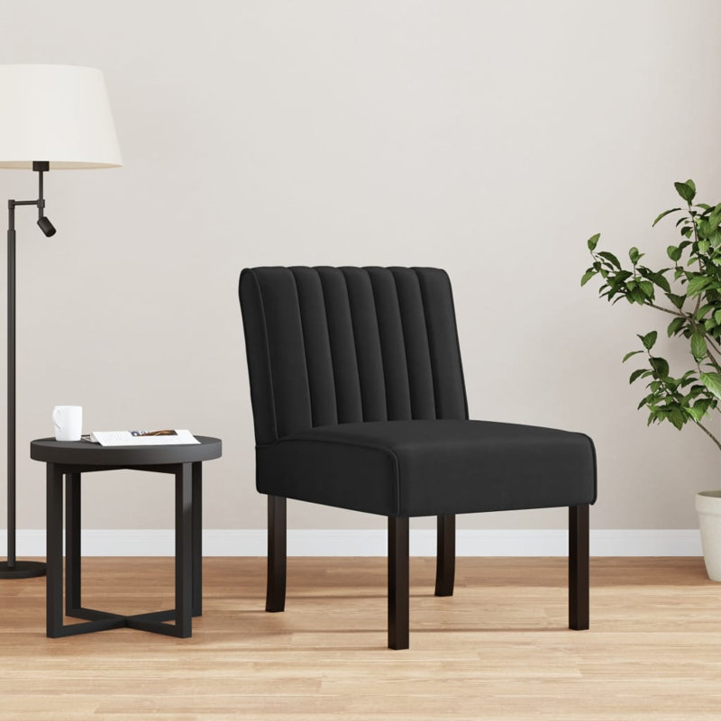 Fauteuil de chambre en velours noir