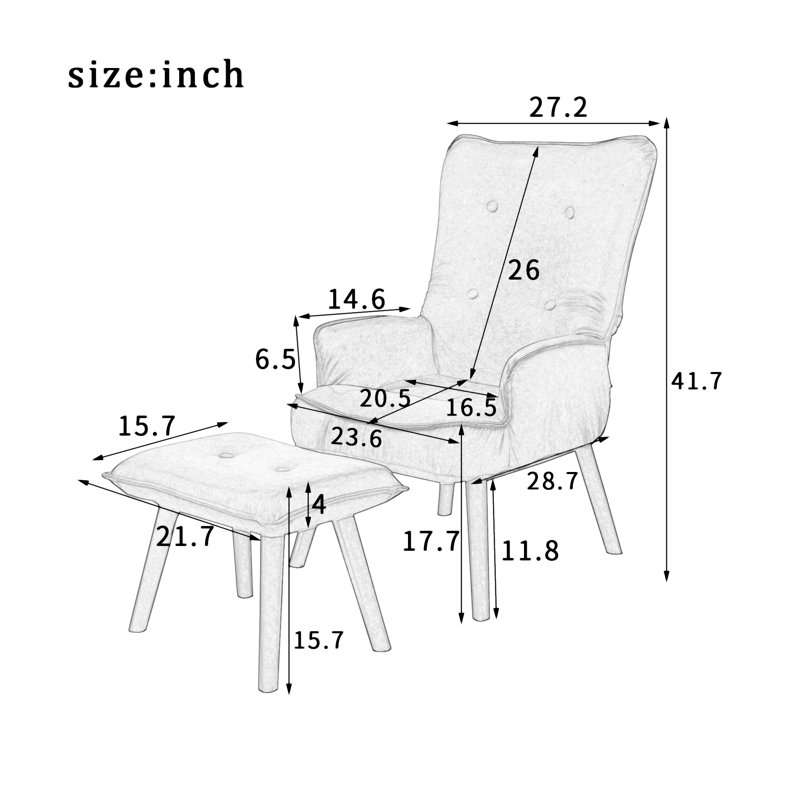 Chaise d'appoint rembourrée