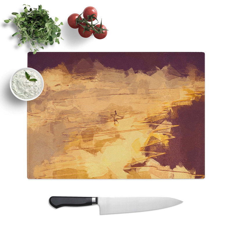 Glass Heading into The Surf in Abstract Chopping Board, 39 cm W x 28.5 cm L