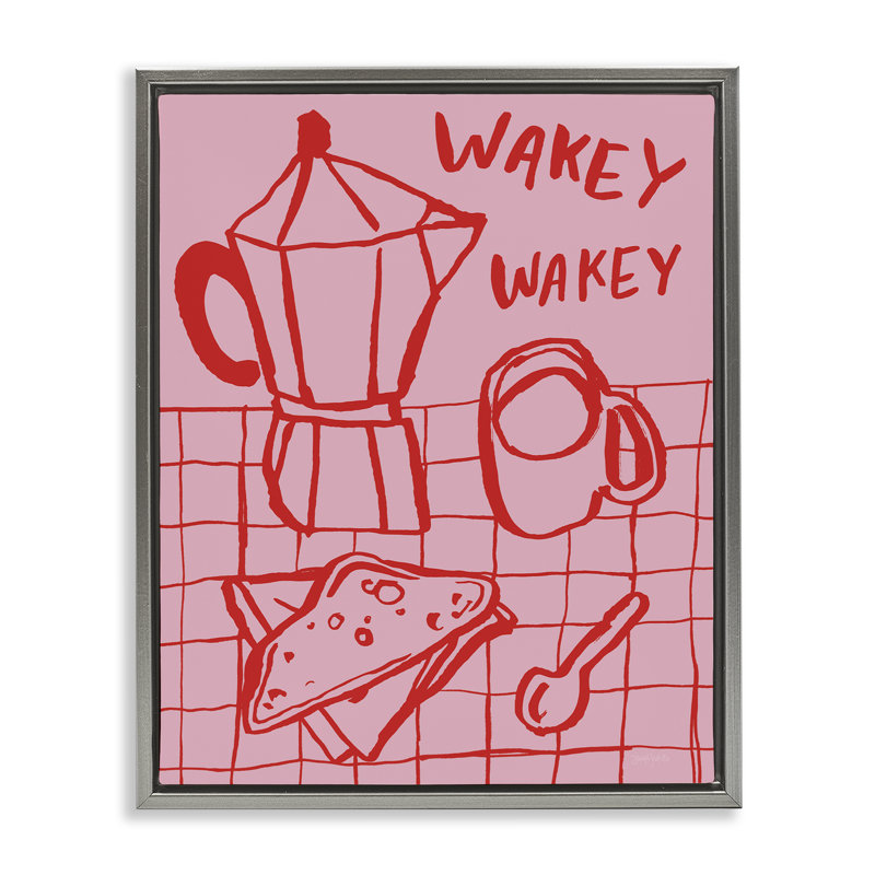 Cadre flottant Wakey, H 21 po x l 17 po, Cadre flottant gris lustré