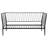 Transitional Metal Daybed Frame with Slatted Platform Support