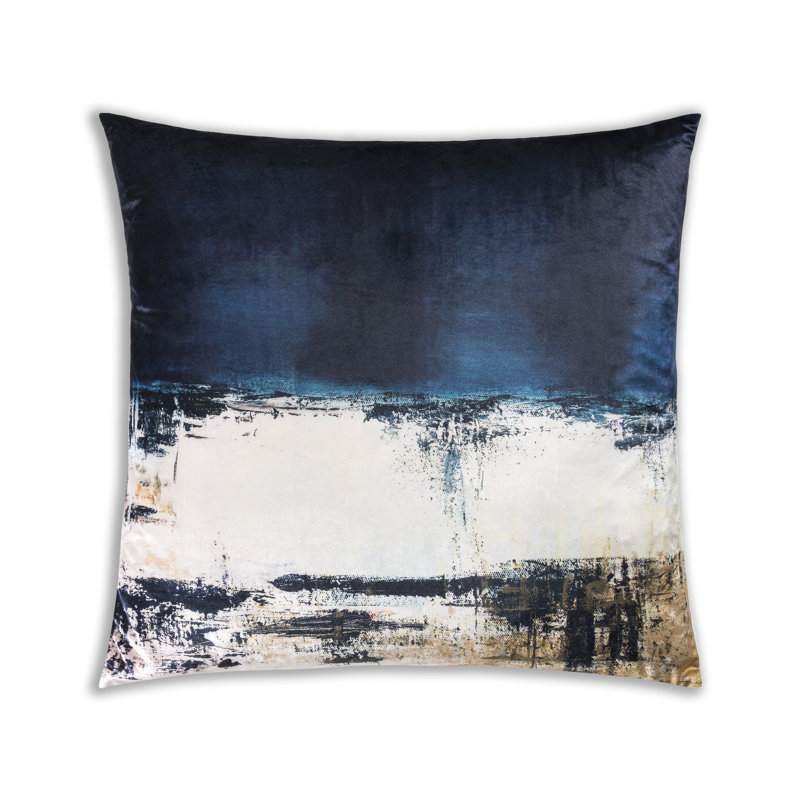Coussin décoratif en velours à motif aquarelle Cloud9 Design Bali 22 po x 22 po
