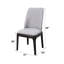2 chaises d'appoint en lin et chêne gris