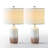  23" Modern Brown and White Ceramic Table Lamp with 3-Way Dimmable Lighting for Living Room Bedroom and Study-1052132877