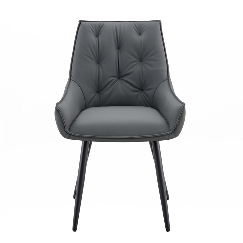 PU Dining Chairs, 4, Dark Gray