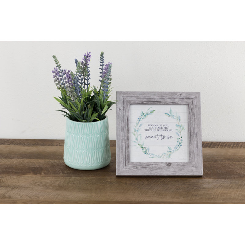 Cadre pour photo simple 8 po x 8 po en bois manufacturé gris / blanc