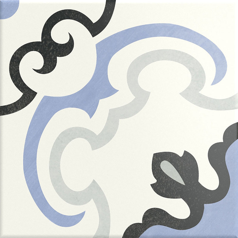 Istanelle Dronikos Blue 8-in. Encaustic Matte Porcelain Wall & Floor Tile