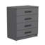 Commode moderne Wesa avec de nombreuses tablettes, couleur blanche, 27,6 po x 16,5 po x 31,5 po | 100% panneau de particules enduit de mélamine, épaisseur: 0,7 pouce | Solution de rangement élégante et fonctionnelle pour la chambre à coucher et l'espace de vie-111000682