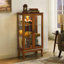 Vitrine lumineuse Curio Cabinet avec tablettes réglables, panneau arrière en miroir et portes en verre trempé-131280862