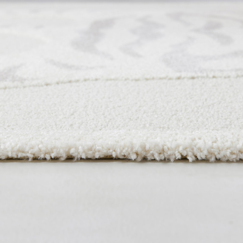 Tapis crème tissé à la machine Alderson, Rectangle 4 pi 4 po x 6 pi