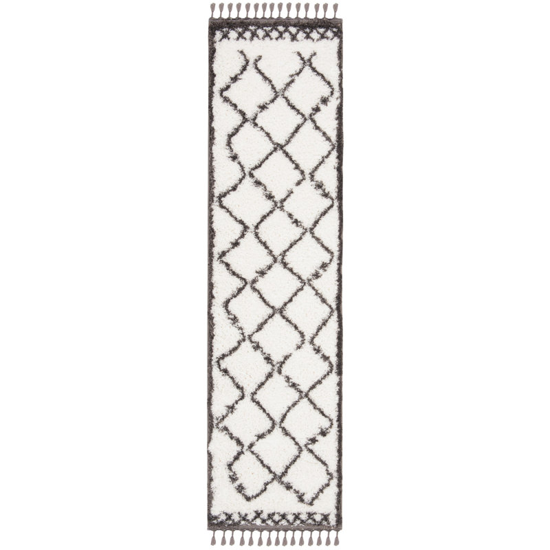 Allon Shag 200 Performance Geometric Rug, Runner 2'2" x 8'