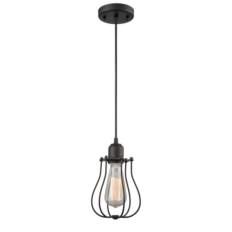 Luminaire suspendu géométrique 1 lumières simple Tina, Noir mat, Noir mat