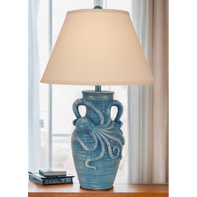 Jantz Ceramic Table Lamp, Deep Sea