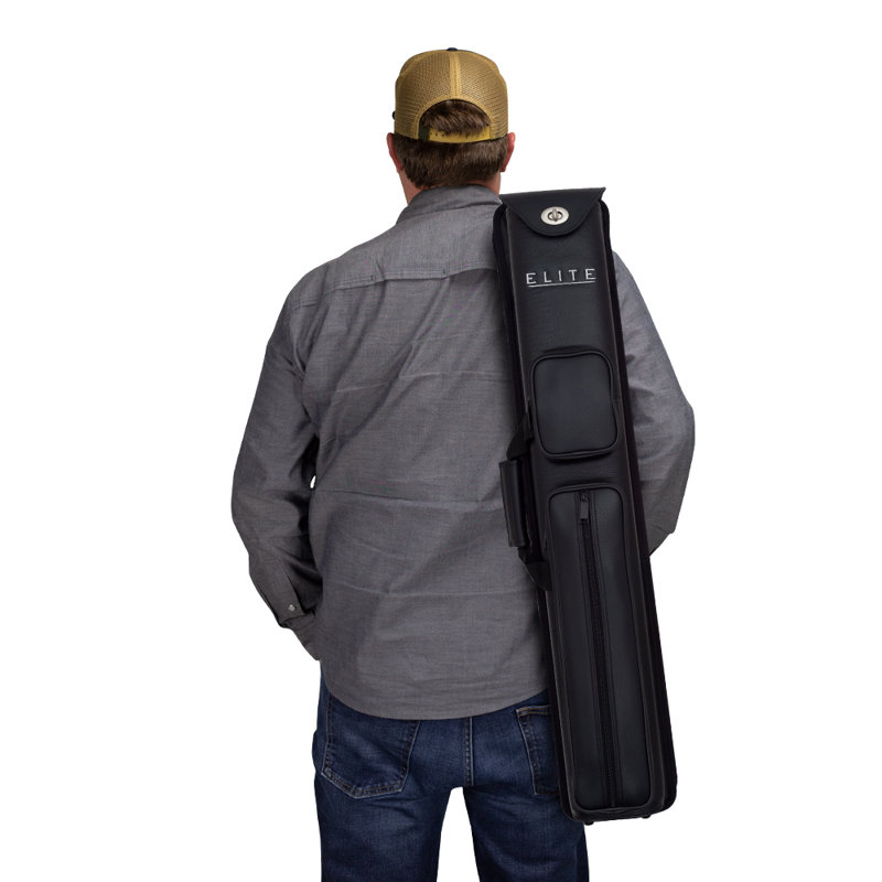 Elite 3 Butts and 5 Shafts Vinyl Pool Cue Case, Black, 31