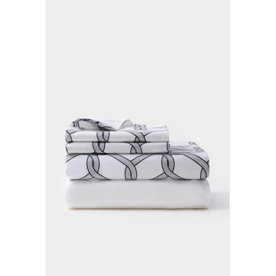 Ensemble de draps pour chambre d'amis 4 pièces 100% coton