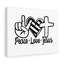 Peace, Love, Jesus - Wrapped Canvas Print-460542971