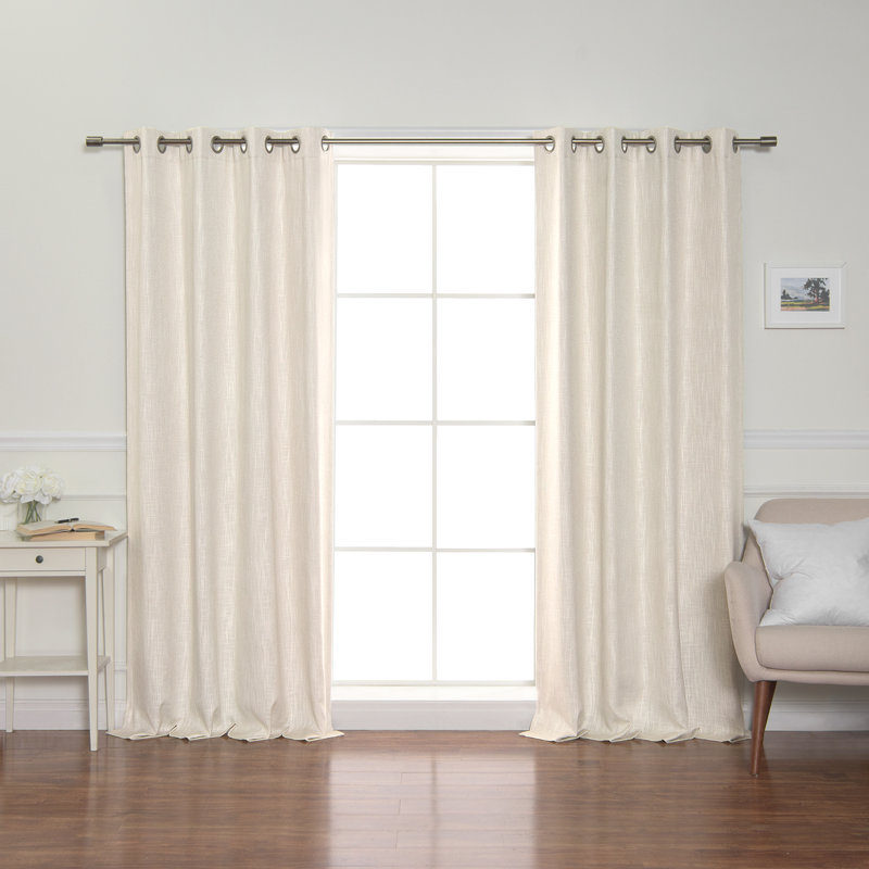 Francesca Blackout Curtain Panel Pair, Linen, 52" W x 84" L 