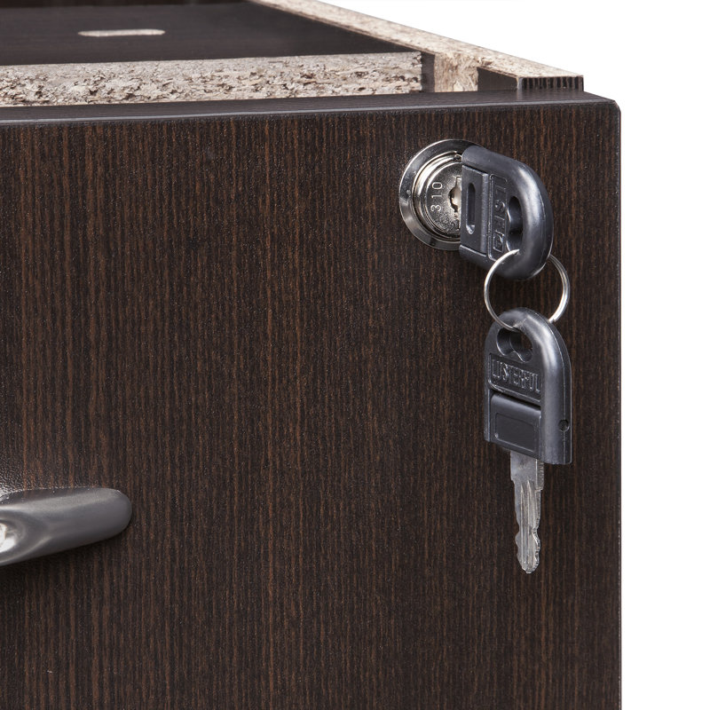 Aberdeen 27.5 H x 15.25 W Desk File Pedestal, Mocha, 27.5'' H x 15.25'' W x 20'' D