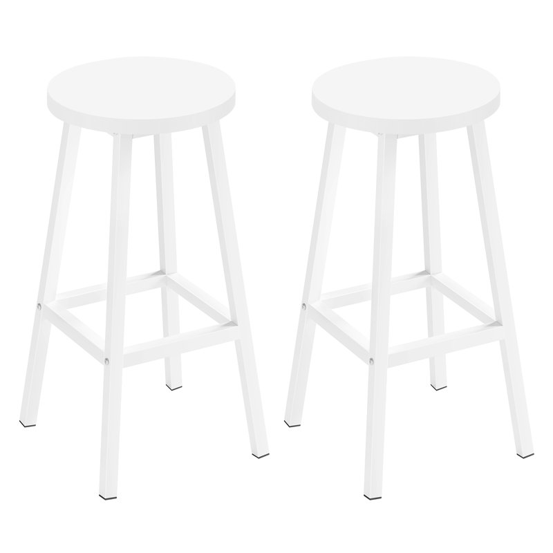 Talayia Counter Stool with Metal Frame, White