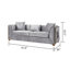 Velencia 2Pc Modern Living Room Set  in Silver