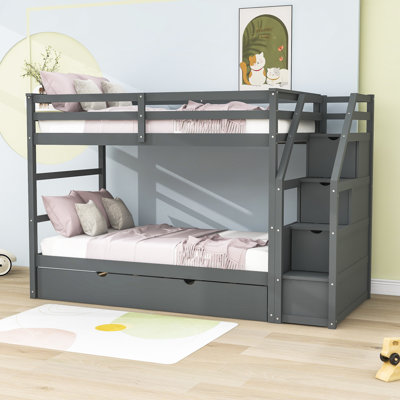 Deyaan Kids Twin Over Twin Bunk Bed with Trundle