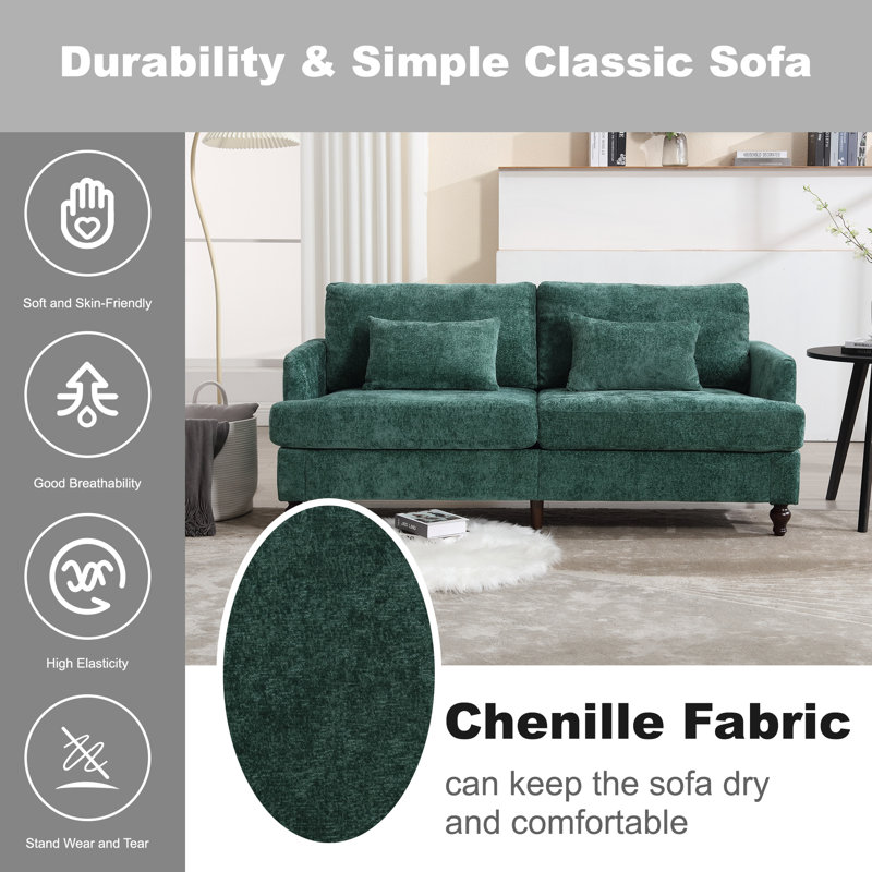 Chenille 32,68 po Deleesa, Chenille verte