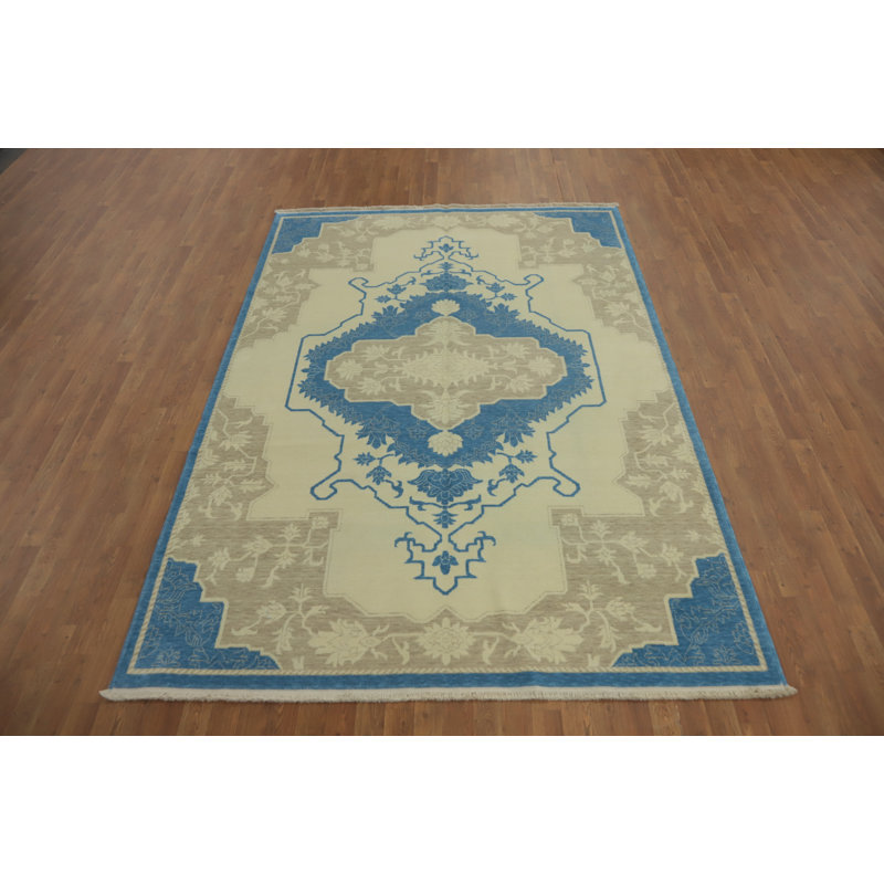 Tapis géométrique Oushak 6 x 9
