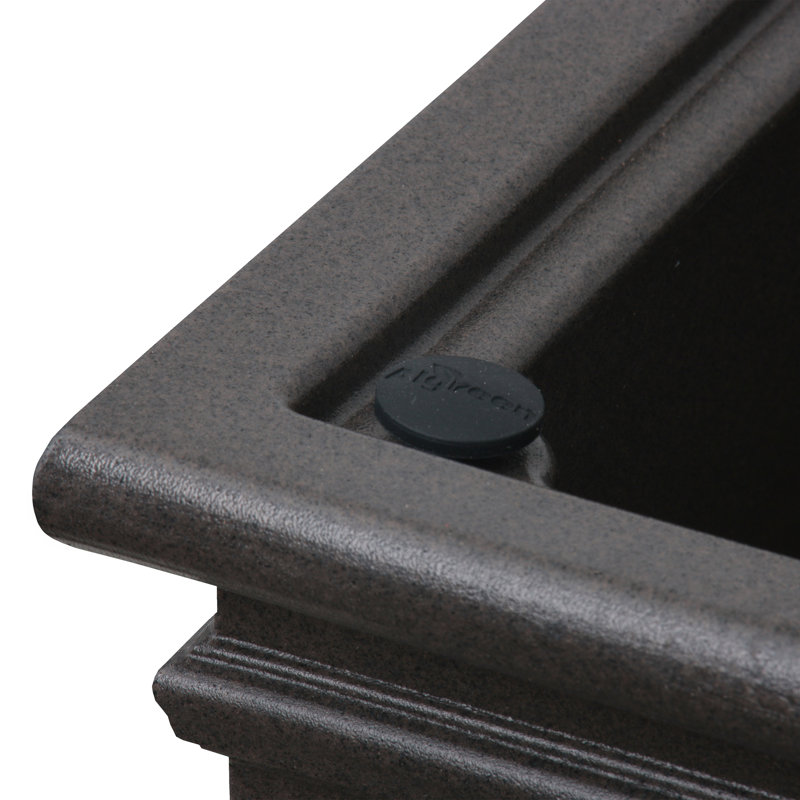 Takeia Square Planter Box, Brownstone