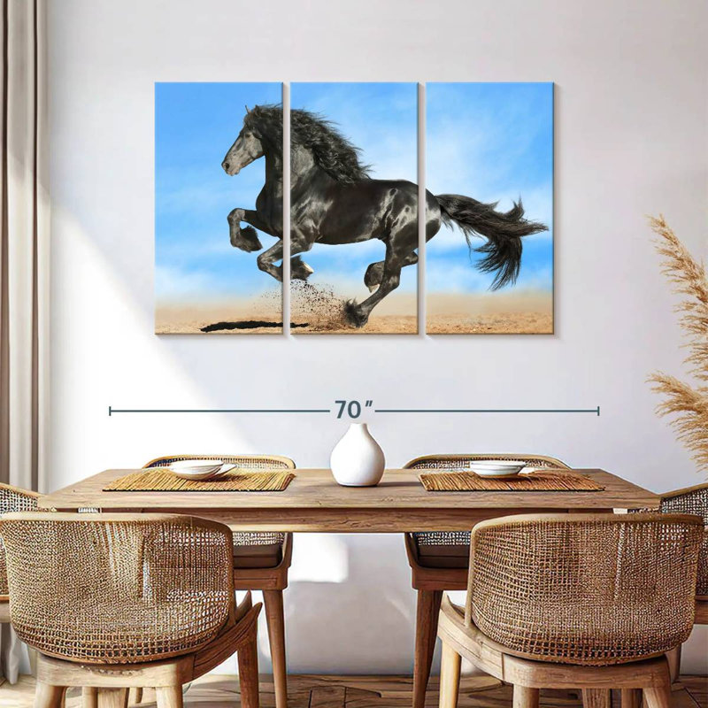 Cheval frison Brampt, H 36 po x l 57 po