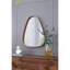 30"x38" Irrgeular Mirror with Wood Frame, Wall Mirror for Living Room Bathroom Entryway