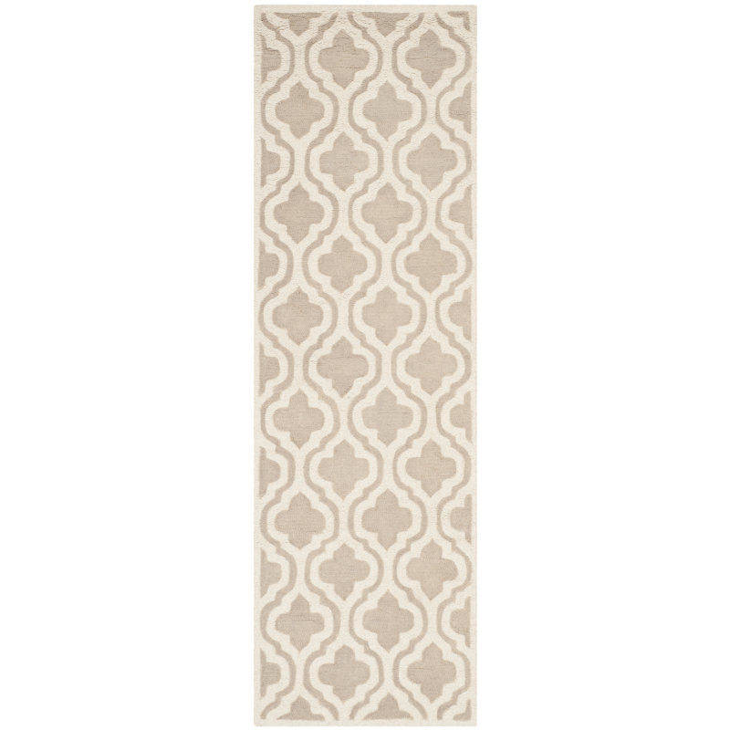 Cannen Hand Tufted Wool Geometric Rug, Runner 2'6" x 8'