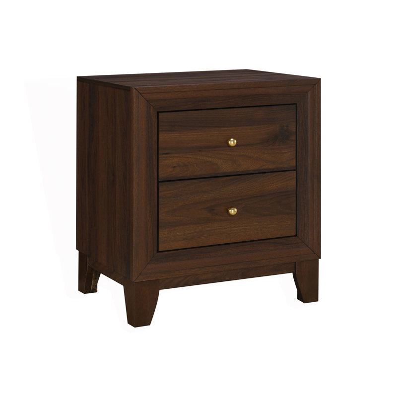 Nightstand With 2 Ample Drawers