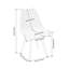 43cm H Upholstered Cross Back Side Chair in White