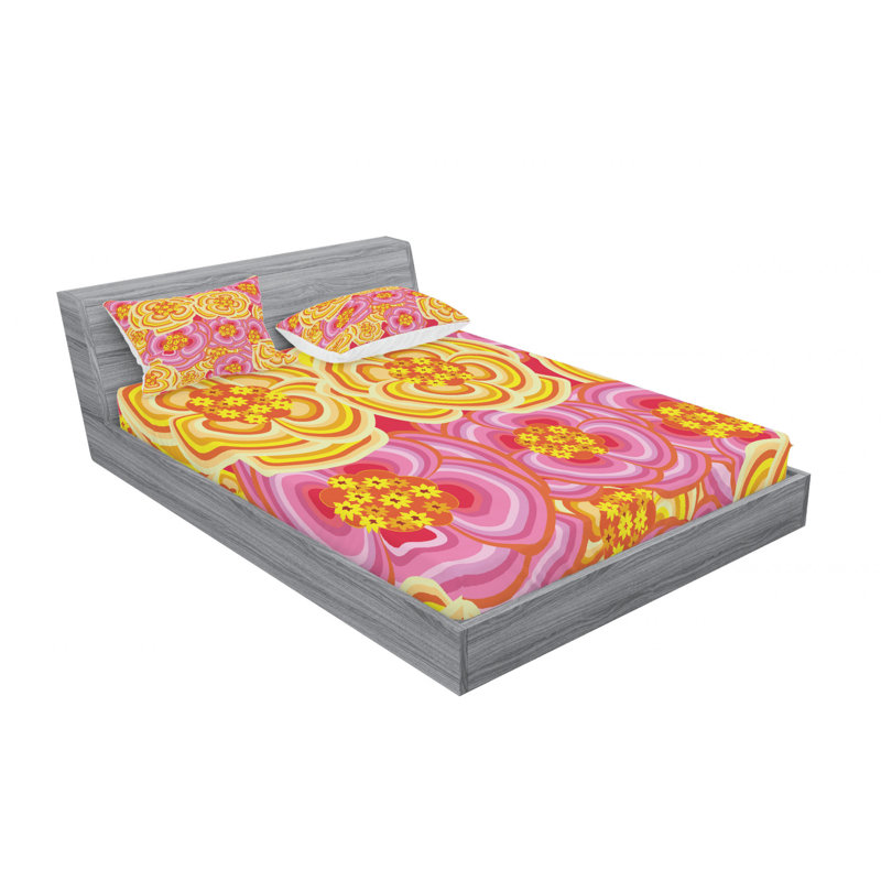 Ensemble de draps Funky, Ensemble de draps pour lit double avec un drap-hou