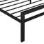 Lit simple en métal noir - stable, chambre silencieuse essentielle, caractéristique de confort,
