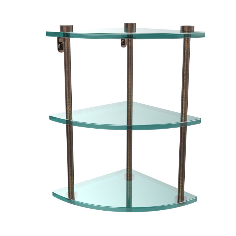 Gober 3 Piece Triangle Corner Shelf, Venetian Bronze