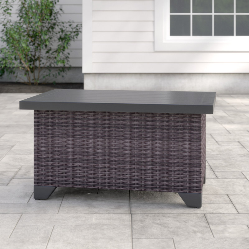 Menachem Rectangular Metal Outdoor Coffee Table