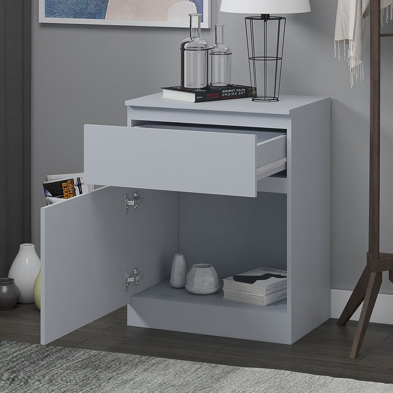 Tassone Compact Modern Sideboard Multi-Storage Unit, Matt Grey