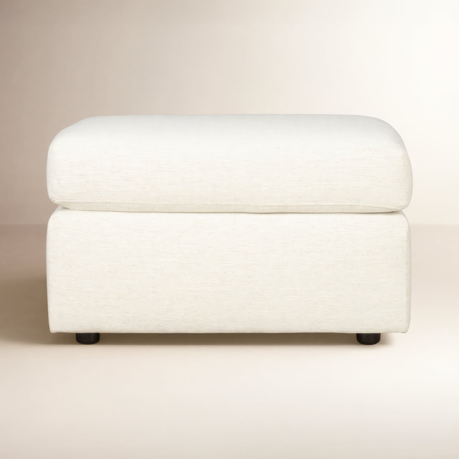 Damari 38" Ottoman, Nomad Snow Crypton® Chenille