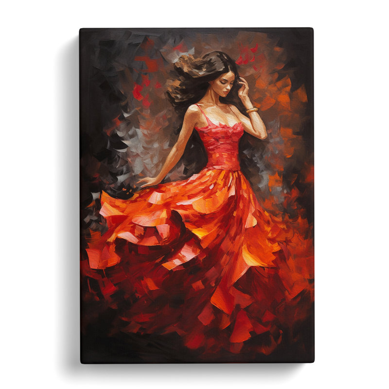 Flamenco Dancer Abstract No.2 - Wrapped Canvas