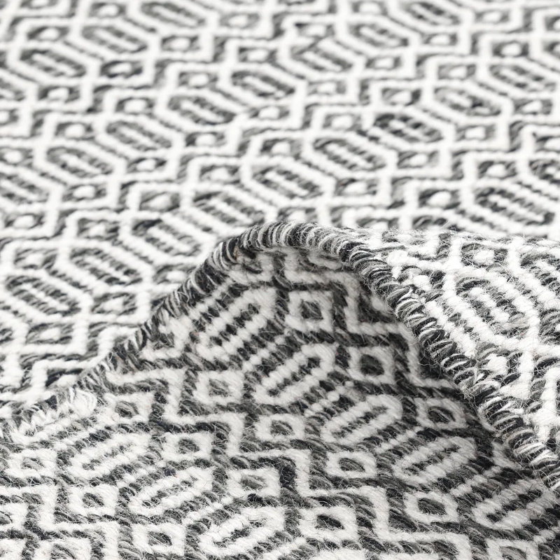 Chatham Geometric Area Rug in Black/White, Rectangle 10' x 14'