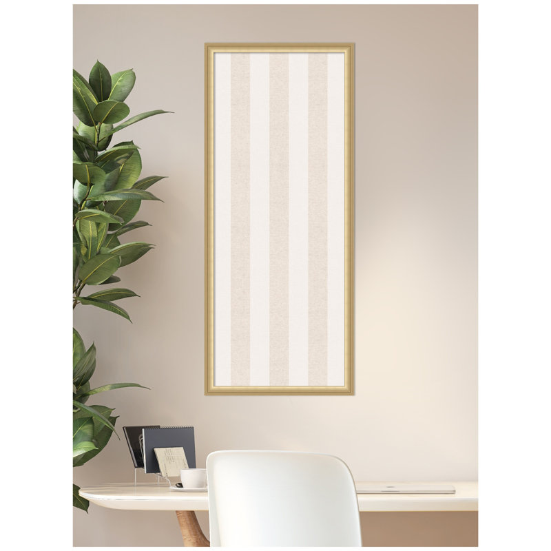Tableau d'affichage en lin encadré en tissu, H 42 po x l 18 po x P 1,25 po, Or de Florence